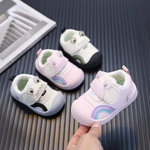 Toddler Kids Sneakers Breathable Mesh Soft Sole Walking Shoes Boys Girls Cartoon Design Velcro Casual Athletic Footwear