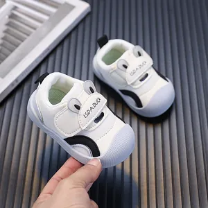 Breathable mesh toddler walking shoes with soft soles and cute bunny ears design