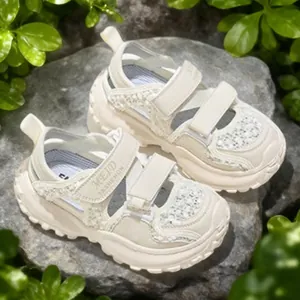 Sandali Sportivi da Bambina Traspiranti in Microfibra e Rete Scarpe Estive per Bambini Con Velcro Per Esterno