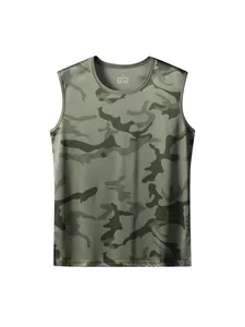 Men's Quick Dry Camouflage Sports Tank Top Sleeveless Polyester Cooling Gym Running Training Vest Top