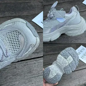 Close-up of children's breathable mesh sneakers with durable anti-slip rubber sole
