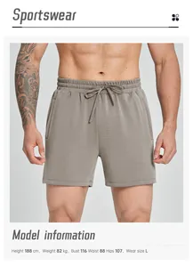 Detail view of men's breathable modal athletic shorts with drawstring waistband