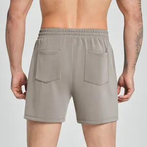 Back view of premium men's breathable modal sports shorts featuring dual rear pockets