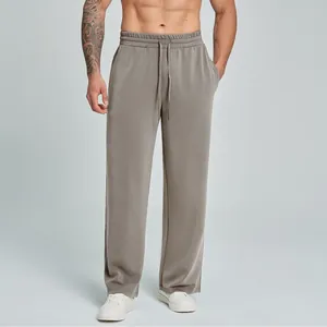 Men Modal Skin Friendly Breathable Sport Jogger Hiking Fitness Casual Straight Leg Pants Elastic Drawstring Waist Bottom