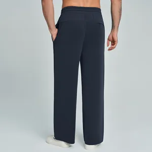 Premium men's modal breathable straight-leg sports trousers shown from the back view