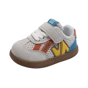 Breathable boys lightweight mesh sneakers with non-slip soft sole for active toddlers