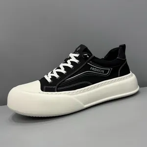 Baskets Décontractées en Toile à Semelle Épaisse pour Hommes Légères Respirantes Chaussures de Papa Rétro Fashion Streetwear Chaussures Basses