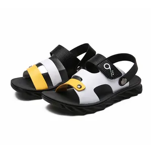 Sandalias de verano para niños con suelas blandas y cuero de microfibra para playa
