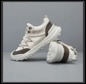 Breathable men's outdoor sports shoes with durable anti-slip rubber soles for hiking