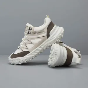 Breathable men's outdoor hiking sneakers with durable non-slip thick rubber soles