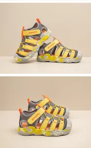 Breathable children's outdoor sandals with closed-toe design and durable anti-slip sole