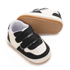Baby walker shoes with soft non-slip rubber sole and practical Velcro closure straps