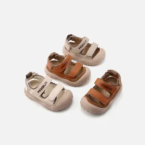 Sandalias de marcha antideslizantes para niños pequeños, calzado ligero de verano exterior
