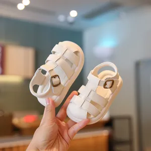 Baby Peuter Sandalen Zomer Zachte Zool Antislip Microvezel Leer Eerste Stapjes Schoenen Voor Jongens Meisjes Casual Kinderschoenen