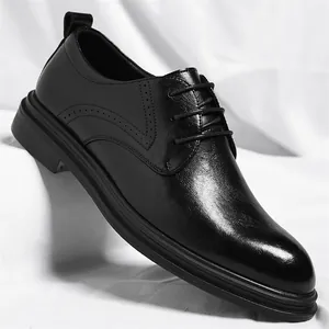 Damen Business Lederschuhe Recyceltes Leder Brogue Geschnitzte Oxford Schuhe Höhensteigernd Formelle Abendschuhe Für Die Arbeit