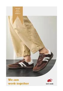 Bequeme Barfußschuhe für Herren mit breiter Zehenbox in Braun und Weiß aus Mesh-Gewebe