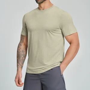 T-shirt uomo manica corta in misto Lyocell lana Merino per fitness all'aperto