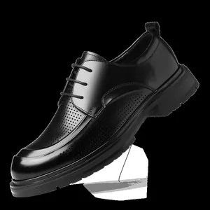 Classic men's breathable hollow leather shoes for formal and business casual wear