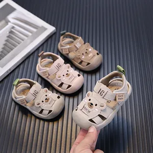 Kleinkind Baby Sandalen Cartoon Bär Weiche Sohle Anti-Kick Lauflernschuhe Für 1-3 Jahre Jungen Mädchen Sommer Schuhe