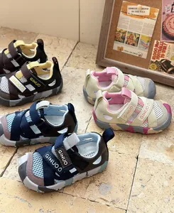 Kids sports sandals with protective toe design shown in multiple colors.