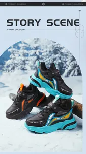 Boys' waterproof winter sneakers with warm fur lining and Sprite design detail
