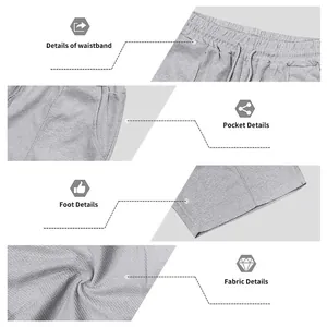 Gros plan sur la texture gaufrée et les poches d'un short de loisirs gris homme