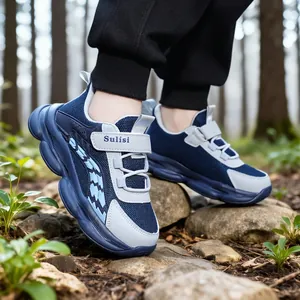 Kinder Atmungsaktiv Netzgewebe Turnschuhe Jungen Outdoor Rutschfest Sportschuhe Klettverschluss Leichte Lässige Laufschuhe Für Kinder