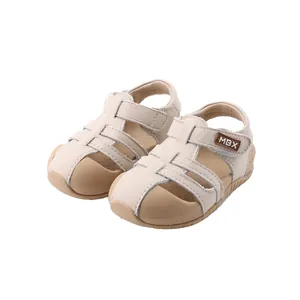 Outdoor Sandalen für Kleinkinder mit weicher Sohle und Cutout-Design in Beige für Sommer