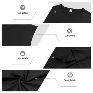 Dettagli ravvicinati di una t-shirt nera senza maniche da uomo: scollo, giromanica e tessuto