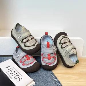 Kids Breathable Mesh Canvas Sneakers Unisex Toddler Soft Sole Shoes Outdoor Anti-collision Toe Casual Sport Shoes For Boys Girls