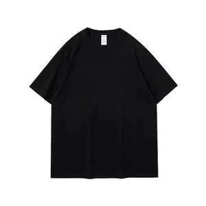 Klassisches schwarzes Kurzarm-T-Shirt für Herren im US-Stil mit lockerer Passform