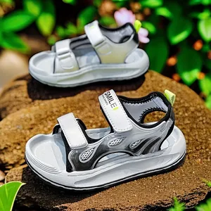 Breathable kids outdoor sports sandals with velcro straps for boys summer beach use