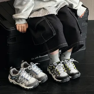 Kids Outdoor Hiking Shoes Breathable Mesh Non-Slip Wear-Resistant Lightweight Sneakers For Boys Girls Trekking Walking Shoes