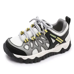 Lightweight children's outdoor hiking shoes with breathable mesh and anti-slip sole