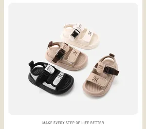 Variety of toddler soft-sole non-slip sandals in multiple stylish colors