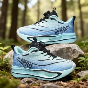 Blaue Gradienten-Laufschuhe für Kinder mit BOA-Verschluss und rutschfester Sohle