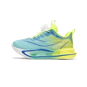 Atmungsaktive Kinder-Laufschuhe in Blau-Gelb mit modernem Drehverschluss-System