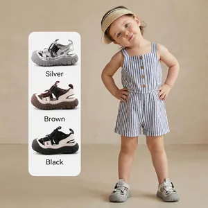 Breathable toddler walking shoes with soft non-slip sole and velcro strap closure