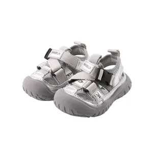 Breathable baby walking sandals with soft non-slip soles and Velcro straps