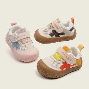 Kids Baby Functional Toddler Shoes Summer Breathable Mesh Soft Sole Non-Slip Anti-Kick Sneakers For Boys Girls Casual First Walkers Velcro Closure Shoes