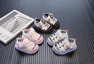 Toddler LED sandals with cute cartoon bear in multiple colors