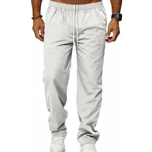 Herren Casual lose atmungsaktive gerade Hose in Lichtgrau für den Außenbereich
