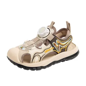 Children's outdoor orthopedic beach sandals with arch support and quick dial lacing system