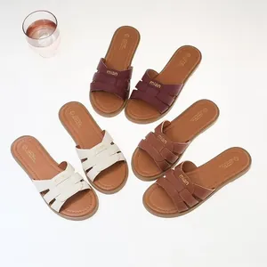 Sandali Bassi a Fascia per Bambine Scarpe da Spiaggia Estive Bambini Texture Intrecciata Ciabatte Casual Antiscivolo Moda Calzature