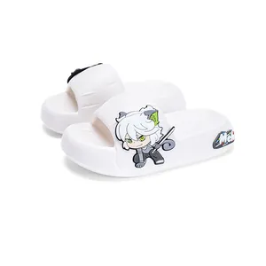 Pantofole estive bianche antiscivolo per bambini con simpatico design di personaggi anime
