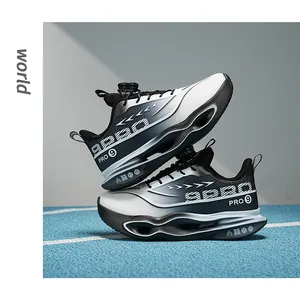 Zijweergave van professionele carbon hardloopschoenen met verloop en holle zool