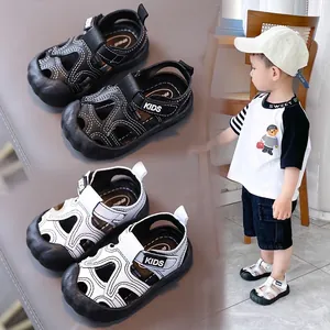 Sandales à Bout Fermé pour Bébés et Enfants en Cuir Superfibre Semelle Souple Antidérapante Chaussures de Marche Été
