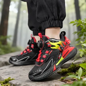 Scarpe da basket traspiranti per bambini con sistema a fibbia rotante innovativo