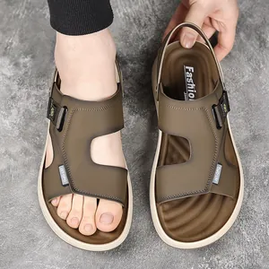 Casual men's outdoor beach sandals with soft soles and dual-wear design.