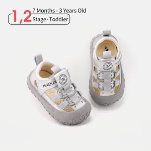 Zapatos de Primeros Pasos para Bebé Sandalias de Verano Antideslizantes Deportivo Exterior Protección Dedos Microfibra Suela Goma